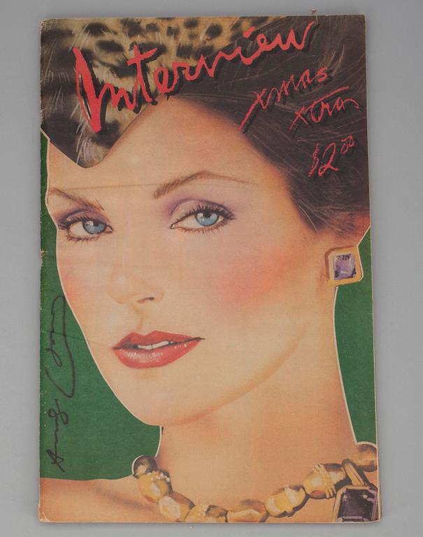 TIDNINGAR, 4 st, "Interview", signerade av utgivaren Andy Warhol, 1979 och 1980.