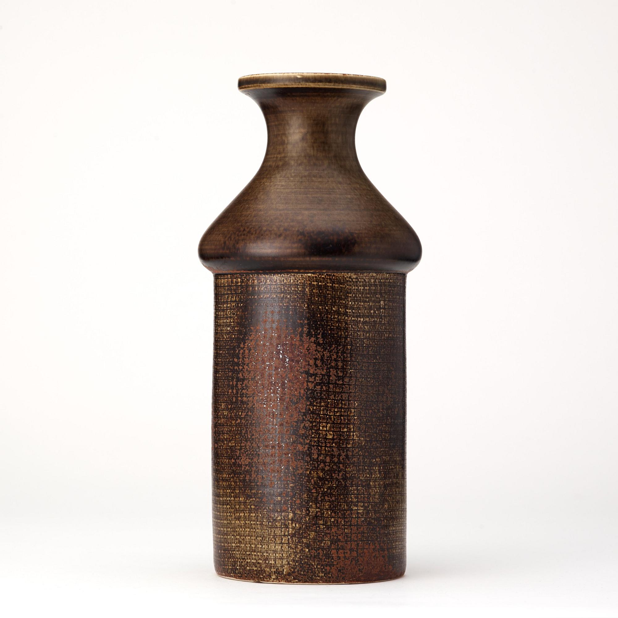 Stig Lindberg, a stoneware vase, Gustavsberg Studio 1976.