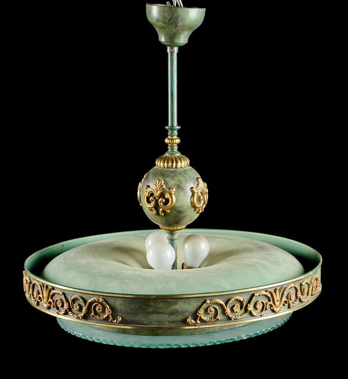 TAKLAMPA, art deco, 1900-talets första hälft. Höjd ca 75 cm.