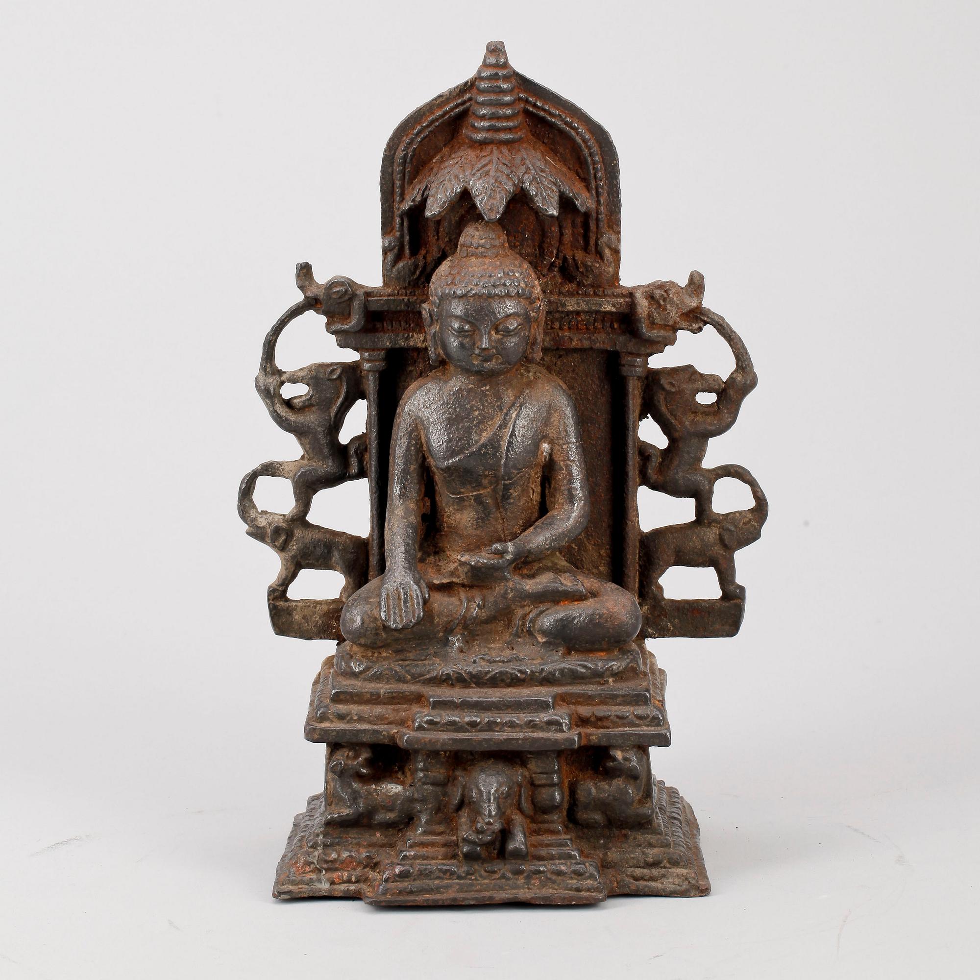 BUDDHA, metall, sannolikt sydostasien 1900-tal.