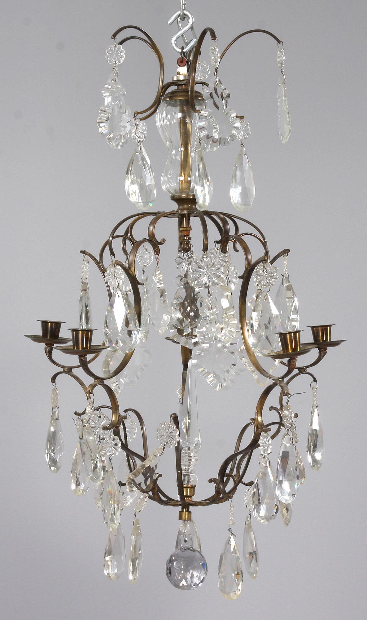 LJUSKRONA, barockstil, 1900-talets mitt, h 60.