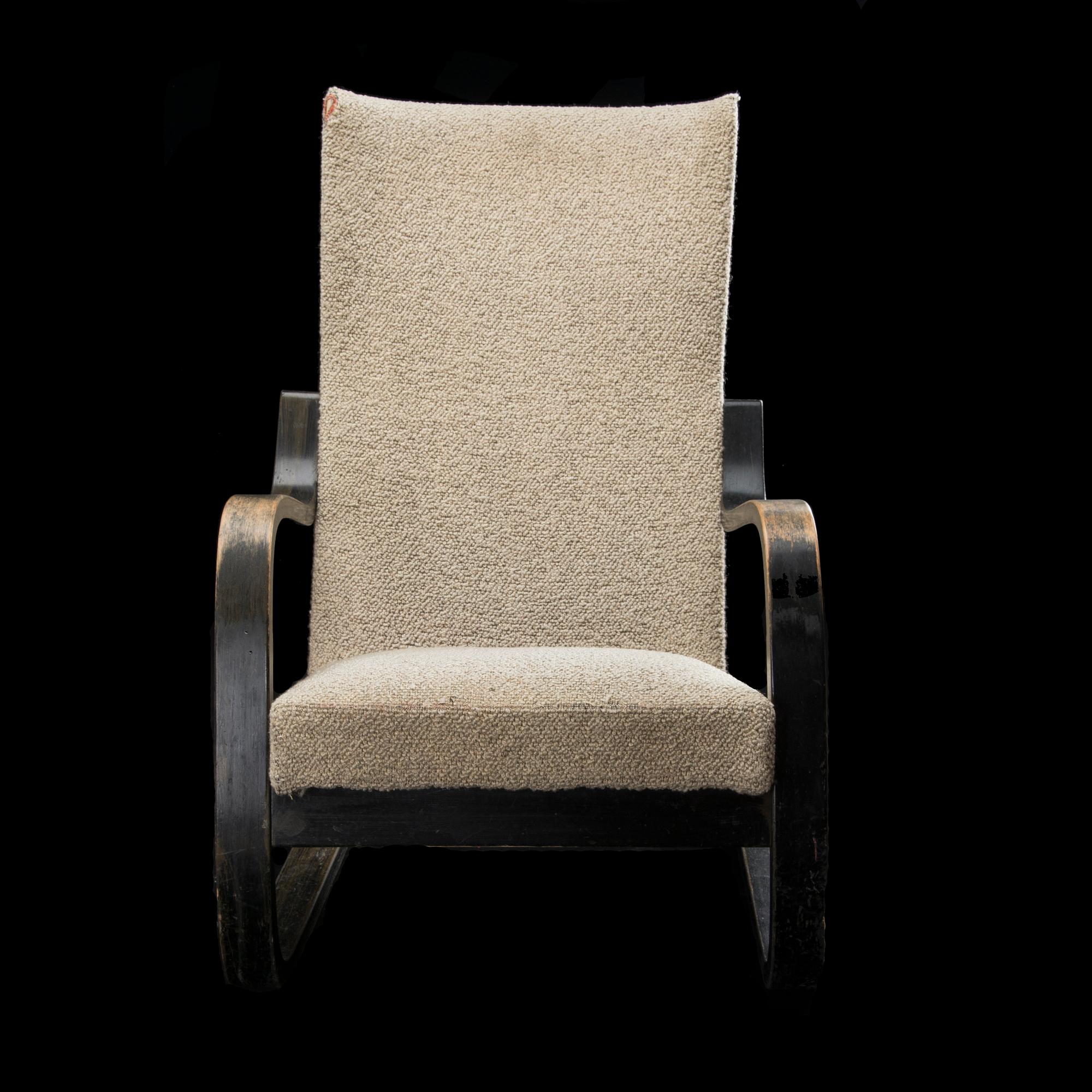 ALVAR AALTO, FÅTÖL. NR 36/401. Tillverkad för Artek av Oy Huonekalu- ja Rakennustyötehdas Ab, Åbo. 1950-tal.