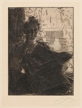 ANDERS ZORN, etching, 1900, signed with pencil.