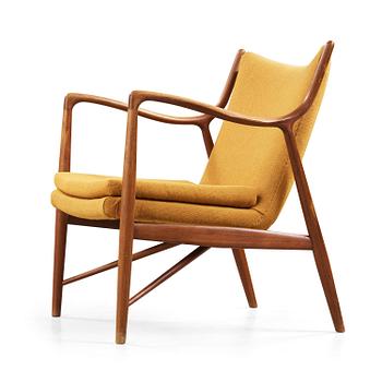 A Finn Juhl 'NV-45' easy chair by Niels Vodder, Denmark 1940-50's.