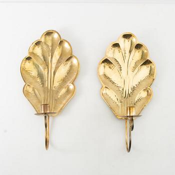 Wall sconces, a pair, Sweden, mid-20th century.