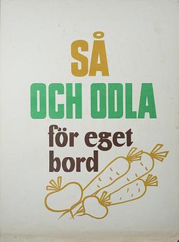 REKLAMAFFISCHER, 34 st, Hakonsköpmännens Reklamtjänst, Västerås, 1900-talets mitt.