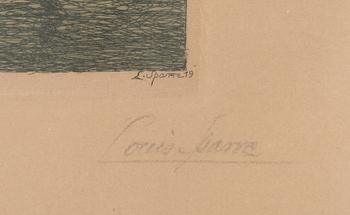 Louis Sparre, etsaus, signeerattu ja numeroitu 9/30.
