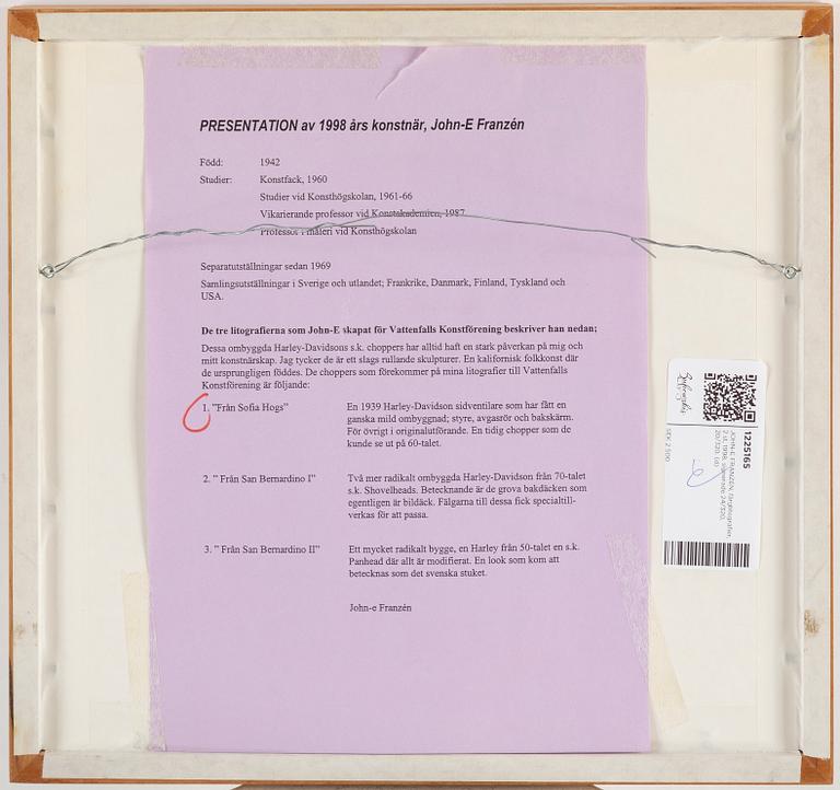 JOHN-E FRANZÉN, lithographs in colour, 1998, signed 24/320, 20/320.