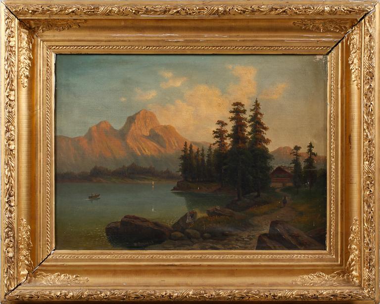 OIDENTIFIERAD KONSTNÄR, olja på duk, signerad W. Brandus, slutet av 1800-talet.