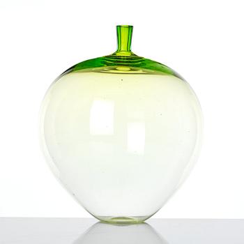 Ingeborg Lundin, vas "Äpplet", Orrefors, efter 1957, detta exemplar sannolikt 1980-90-tal.