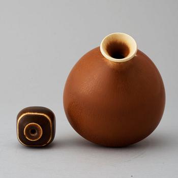 BERNDT FRIBERG, vaser, 2 st, Gustavsberg Studio 1972.