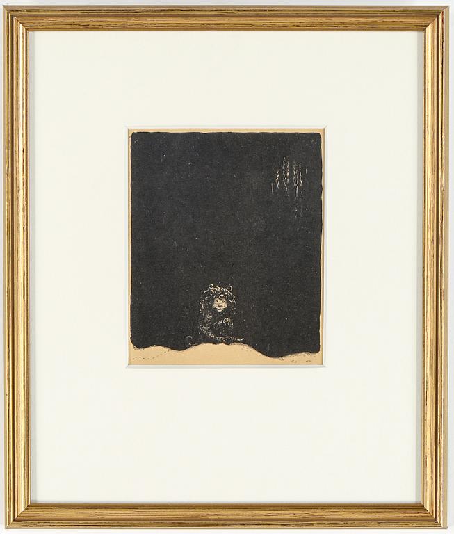 JOHN BAUER, 10 litografier, ur sviten "Troll", osignerade.