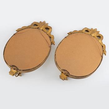 Mirror sconces, a pair, Gustavian style, 20th century.