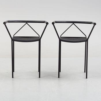 Maurizio Peregalli, a pair of 'Poltroncina' chairs for Zeus Noto, Italy. The model designed 1984.