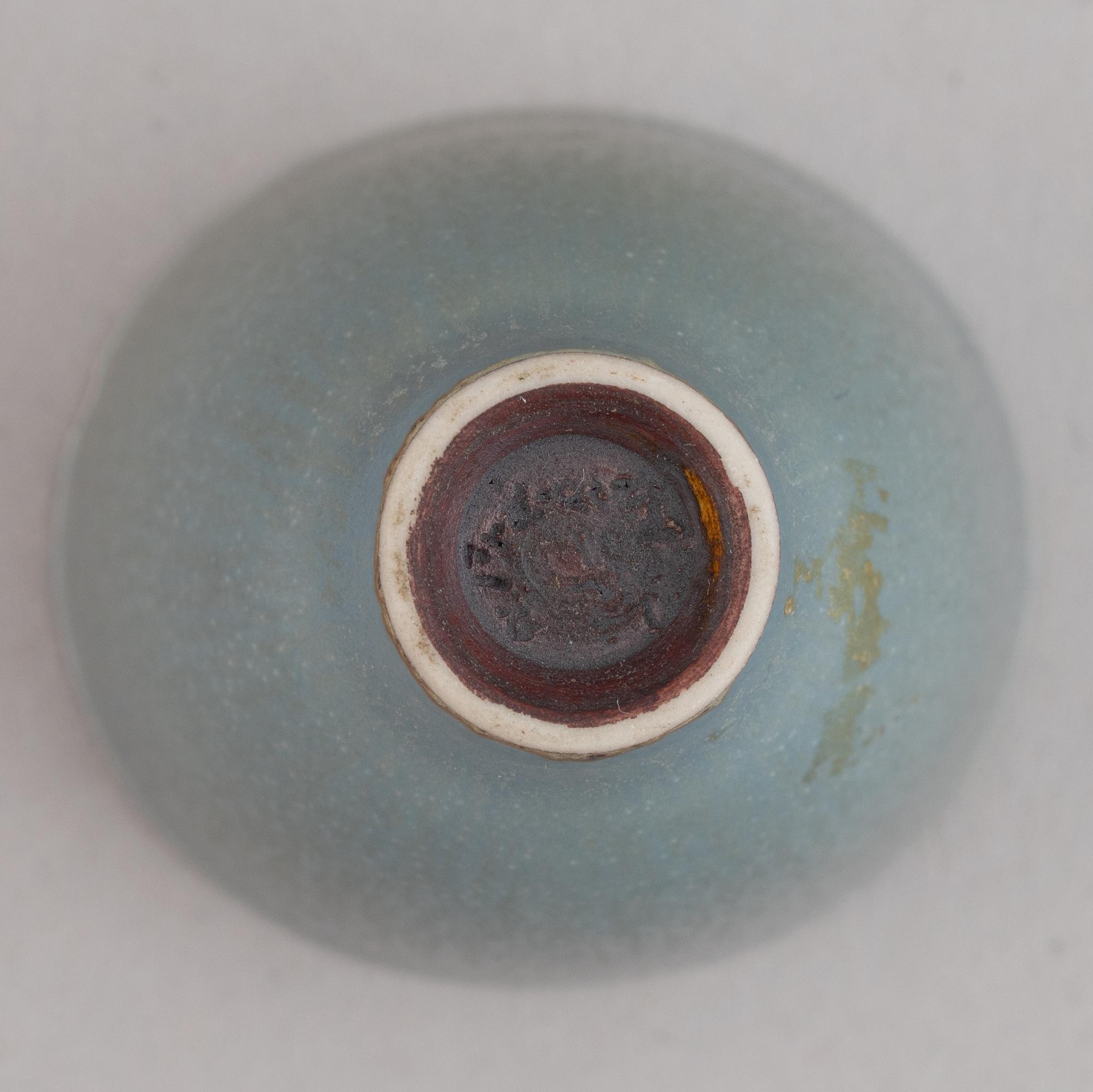 Four miniature vases and bowl by Berndt Friberg, Gustavsberg, 1958-1972.