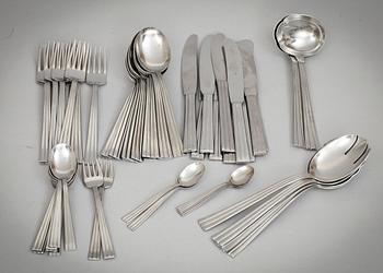 BESTICKUPPSÄTTNING, 53 delar, rostfritt stål, "Thebe", Folke Arström, GENSE, 1900-talets andra hälft.