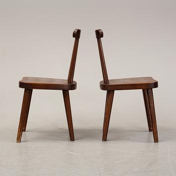 A set of four pine chairs, 1930's-40's.
