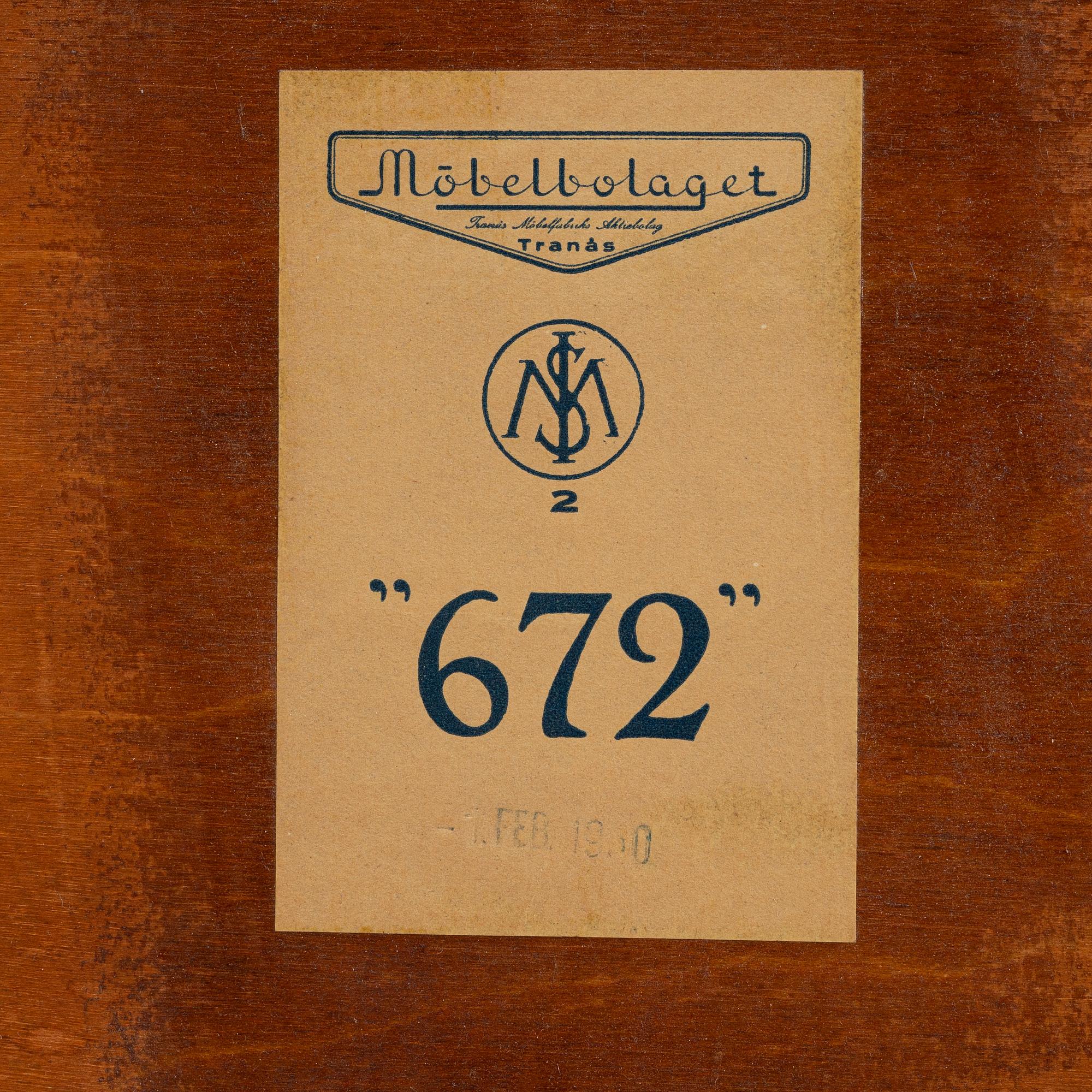 Cabinet, Möbelbolaget Tranås Möbelfabriks Aktiebolag, circa 1940.