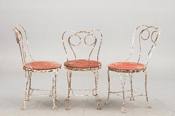 TRÄDGÅRDSSTOLAR, 3 st, 1900-tal.