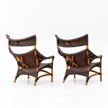 Yuzuru Yamakawa, A pair of 'CL-261' armchairs, Yamakawa Rattan Japan Inc, 2000s.