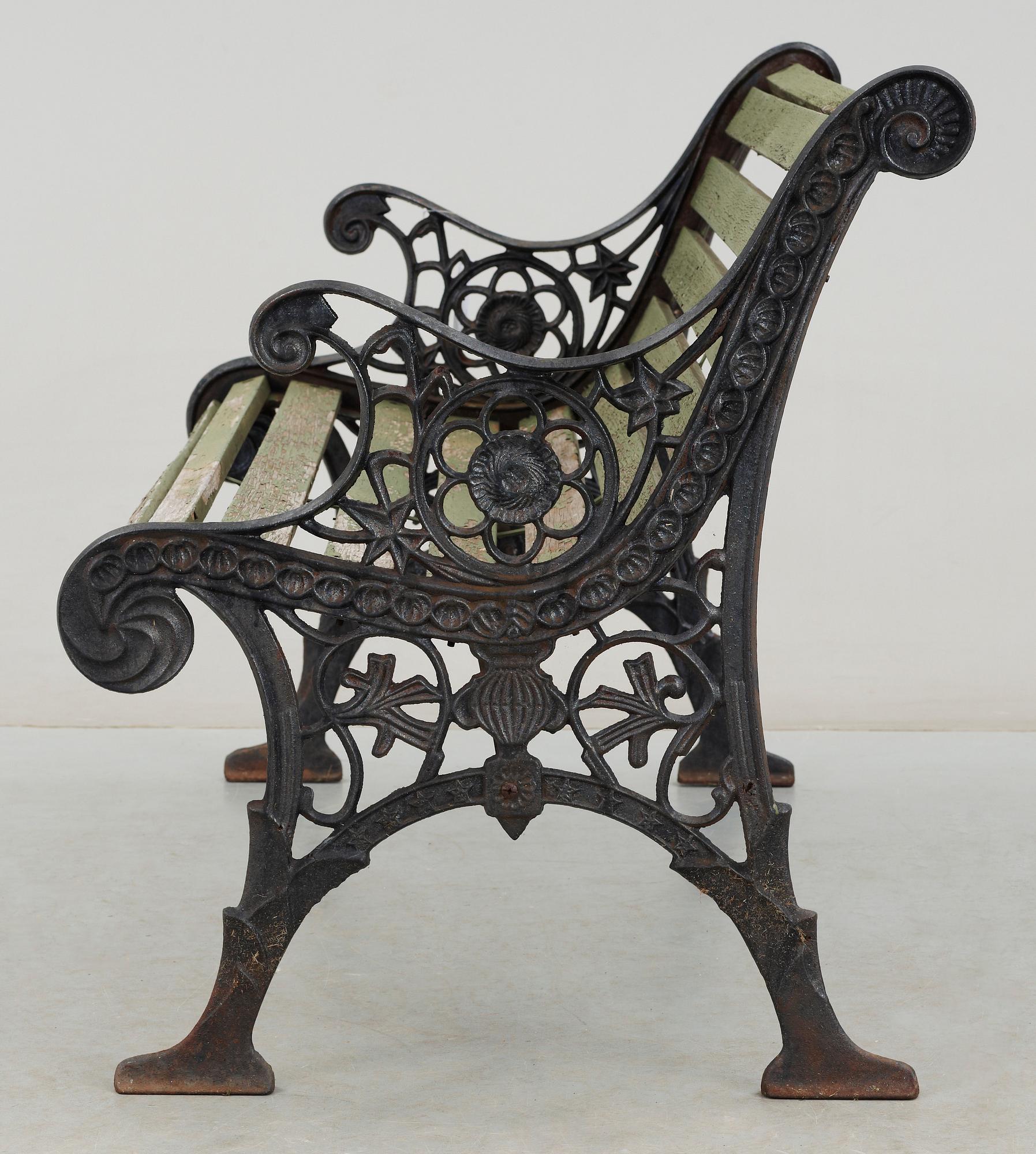 TRÄDGÅRDSSOFFA, gjutjärn, 1900-tal.