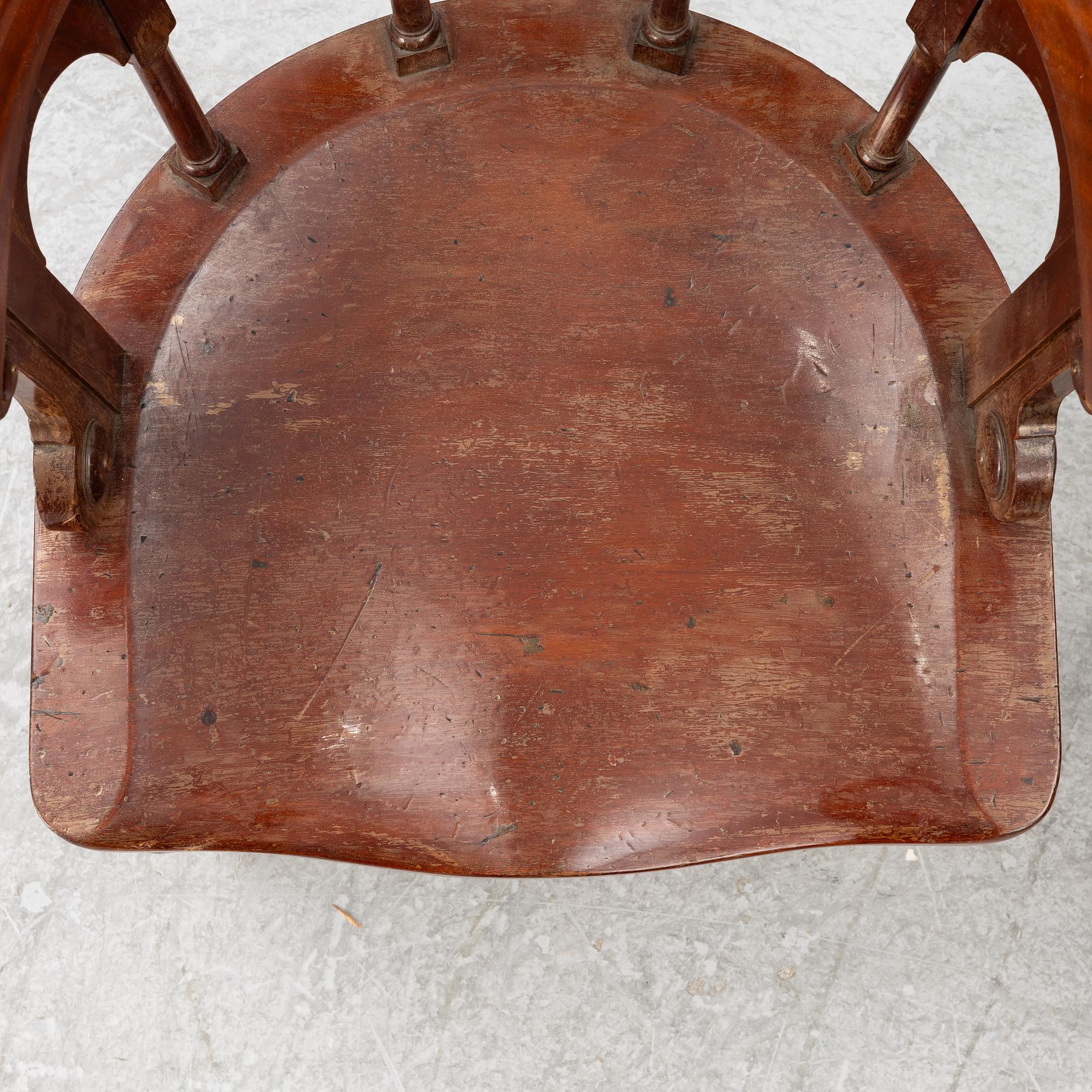 Six chairs, Nils Löfmark, Gothenburg, early 20th century.