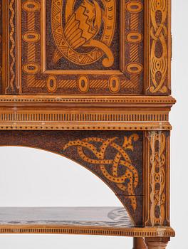 Cabinet, probably Norway, Old Norse style, late 19th century.