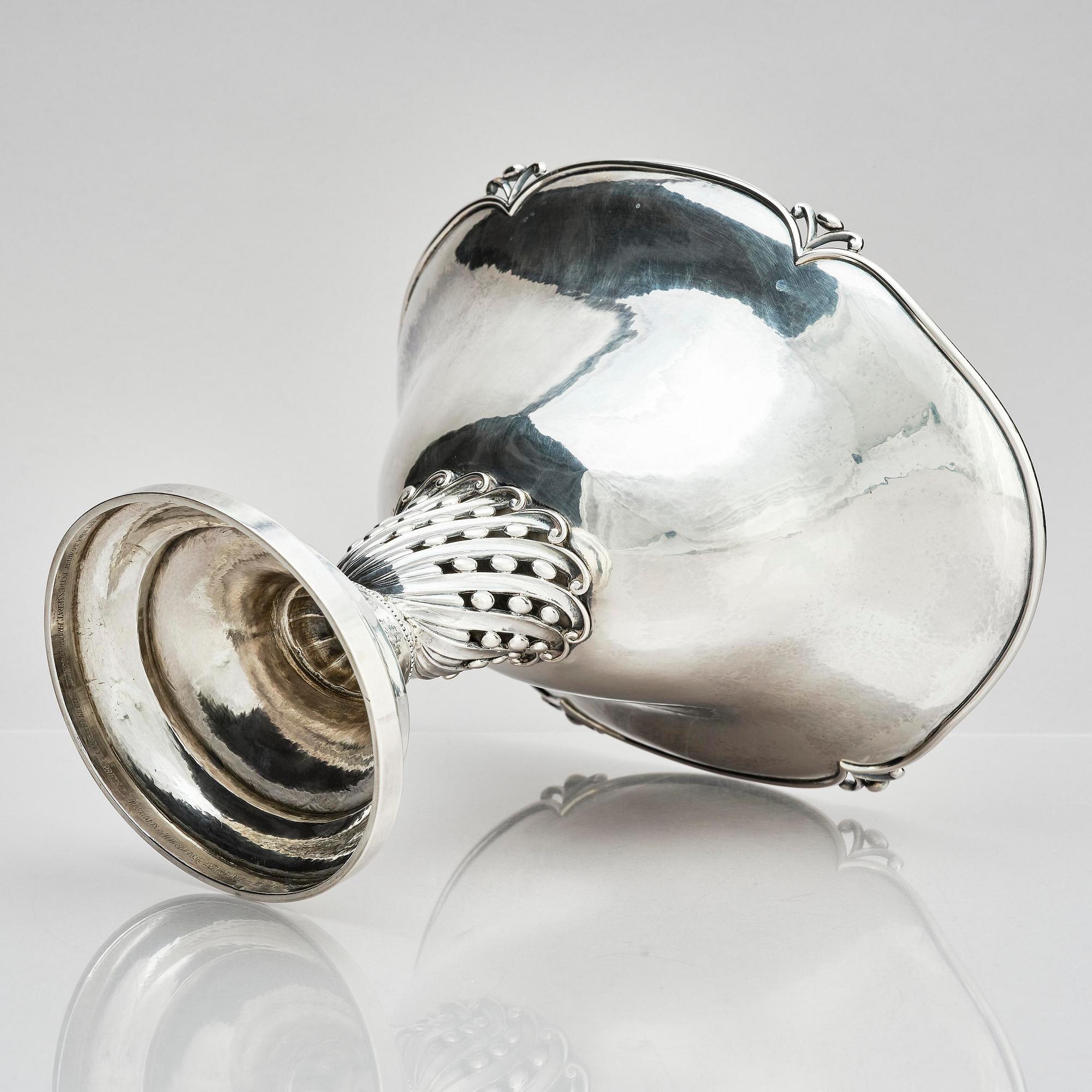 Kay Bojesen, a Danish silver bowl, Swedish Importmarks CG Hallberg 1918.