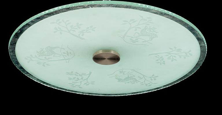 TAKPLAFOND, glas, 1940-tal. Höjd ca 15 cm.