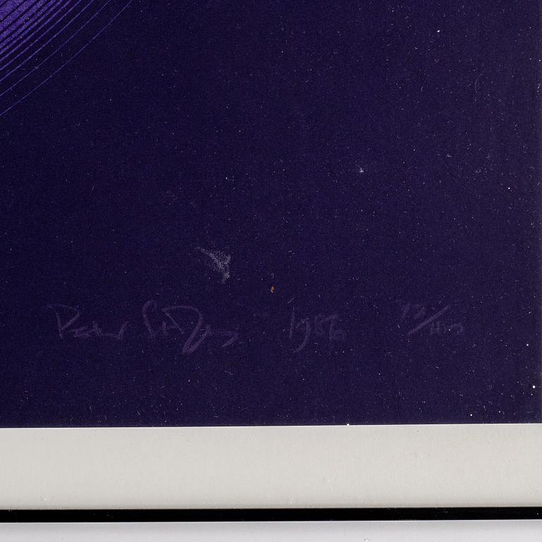 Peter Sedgley, serigraphe, signed and numbered 72/100, dated 1986.