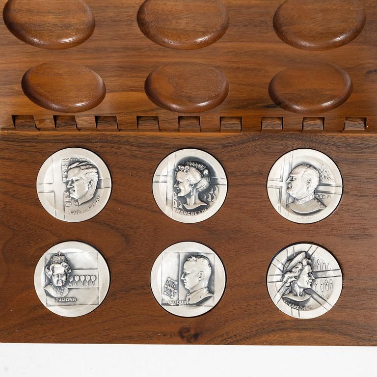 Minnesmedaljer, 6 st, sterlingsilver, Sporrong AB, Norrtälje 1977.