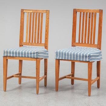 Six Swedish 19th century chairs.