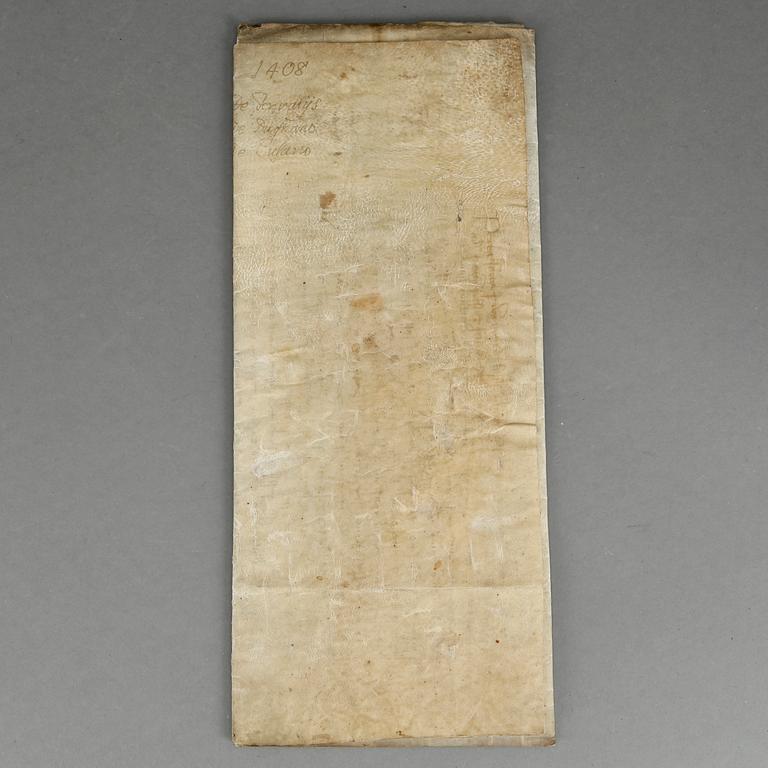 PERGAMENTDOKUMENT, daterat 1408.