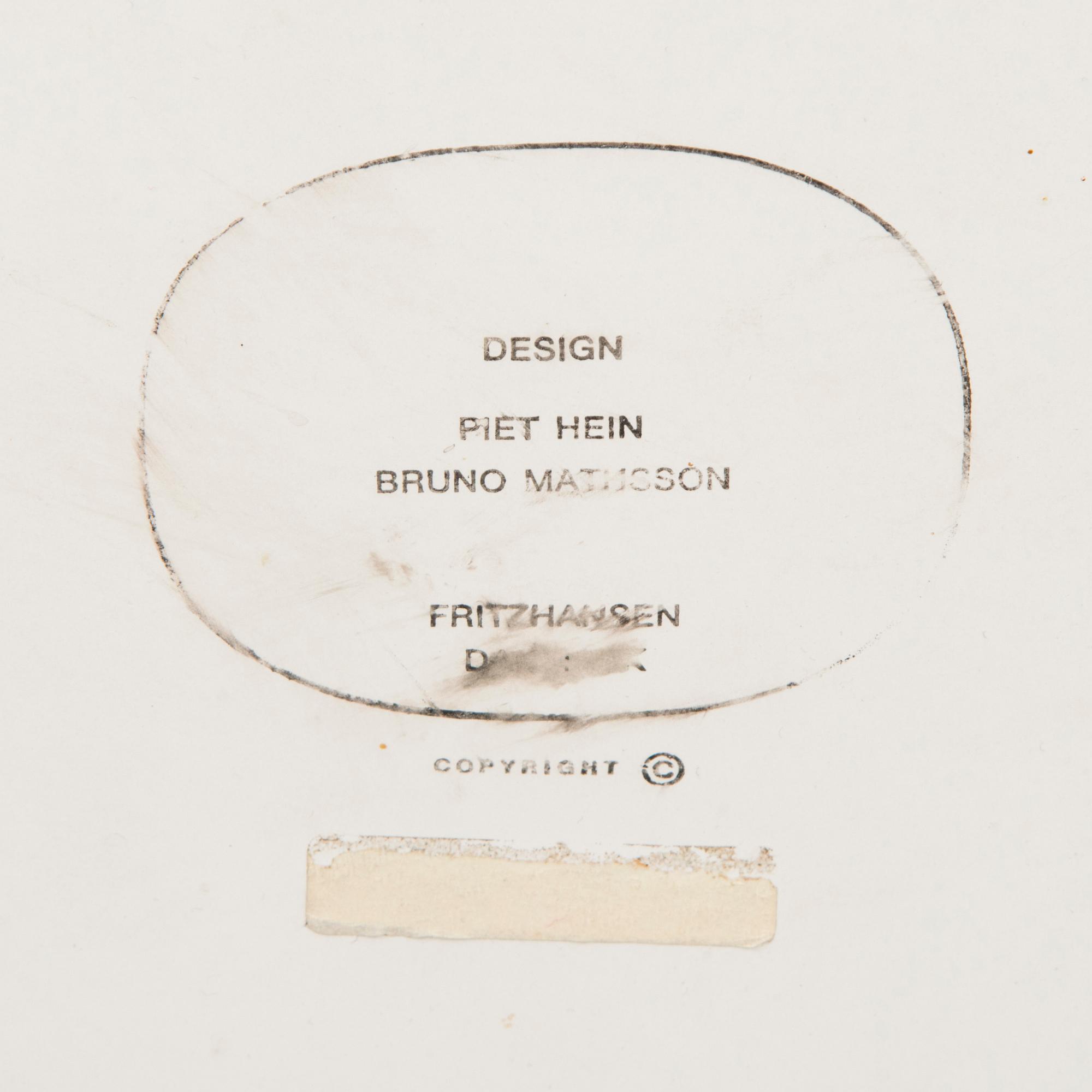 BRUNO MATHSSON & PIET HEIN, RUOKAPÖYTÄ, "Supperellips", . Fritz Hansen, Tanska.