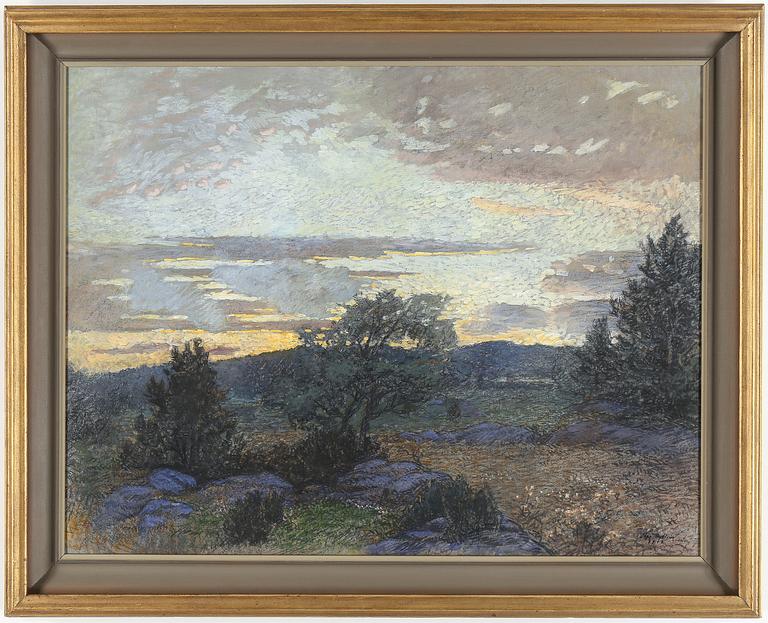 OLGA NYBLOM, Kol och pastell på papper lagd på kartong, Signerad och daterad ”Olga Nyblom / 1912”.