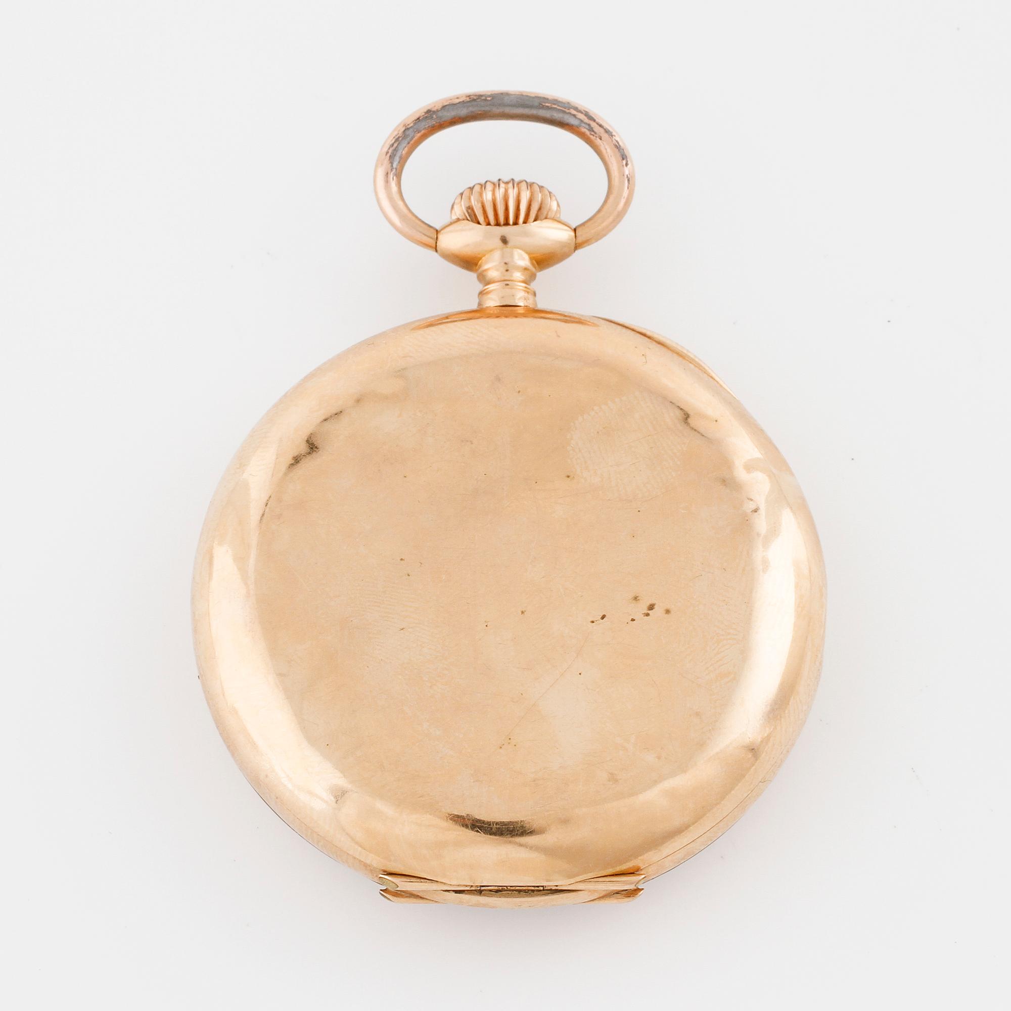POCKET WATCH, clcockwork marked "Solid", 42 mm.