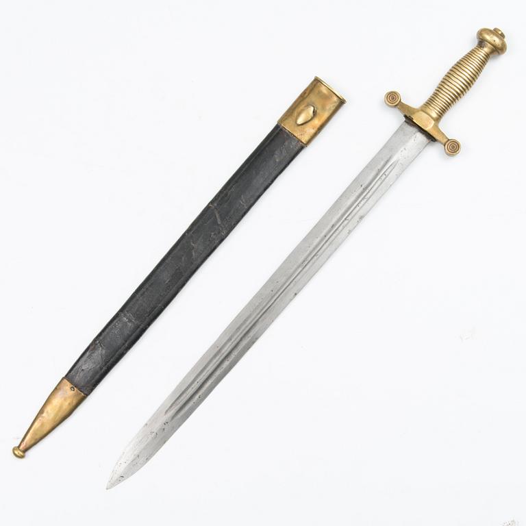 A French style artillery short sword, first half of 19th Century.