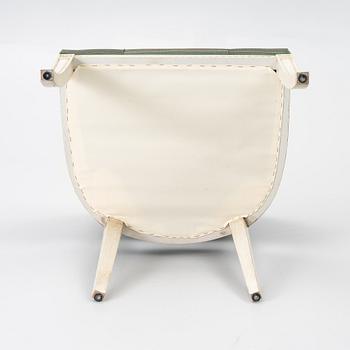 Three late-Gustavian style armchairs, late 20th Century.