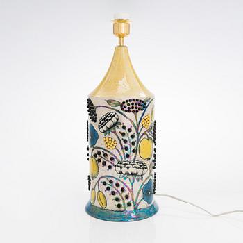 Birger Kaipiainen, a stoneware table lamp, signed Kaipiainen.