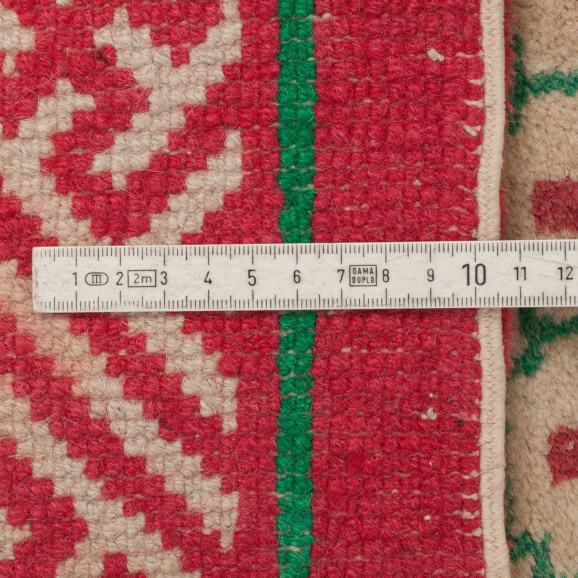 MATTO, a semi-antique/old Baotou, China, ca 169,5 x 87,5 cm (as well as 1 cm flat weave at the ends).