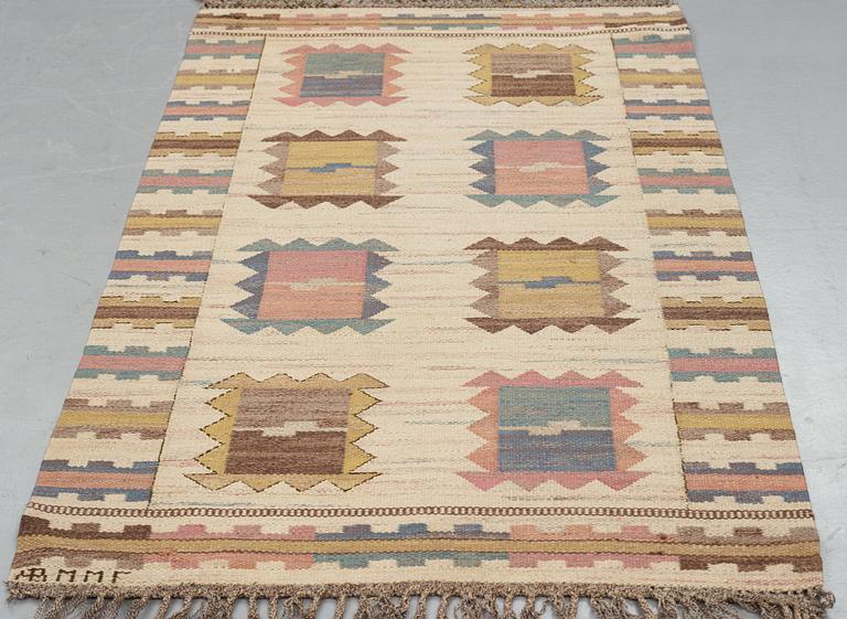 Märta Måås-Fjetterström, MATTO, "Ljusa plador", flat weave, ca 194-195 x 109-111 cm, signed AB MMF.