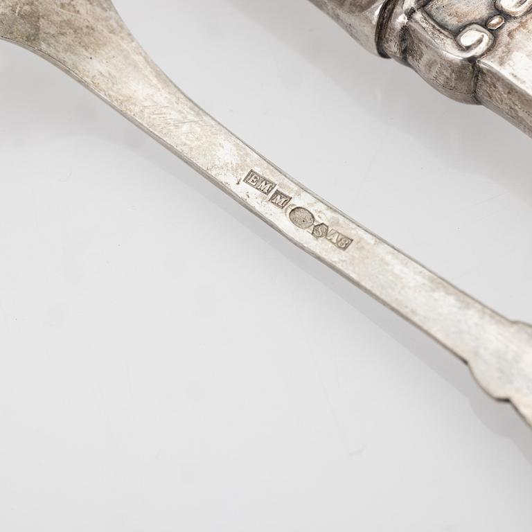 Bestick, 12 delar, silver, Möller Aktiebolag Hovjuvelerare E, Malmö.