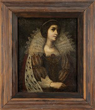 Unknown artist, 16th/17th century, Lady with ermine-lined cloak.