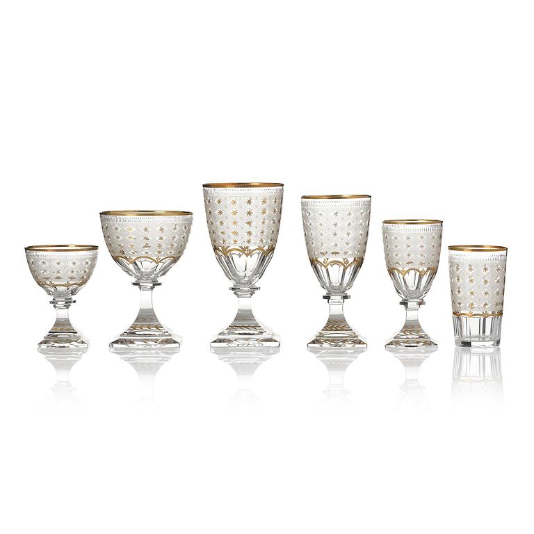Glasservis, 72 delar, Sverige, Kosta, "Odelberg", 1900-tal.