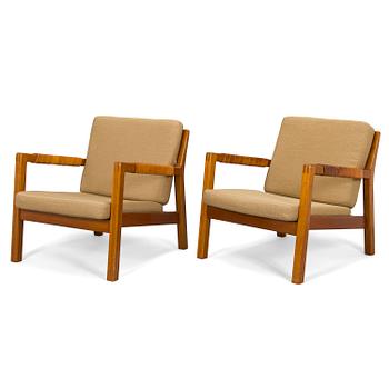 Carl Gustaf Hiort af Ornäs, a pair of late 1950s 'Rialto' open armchairs, Puunveisto Oy - Träsnideri Ab, Finland.