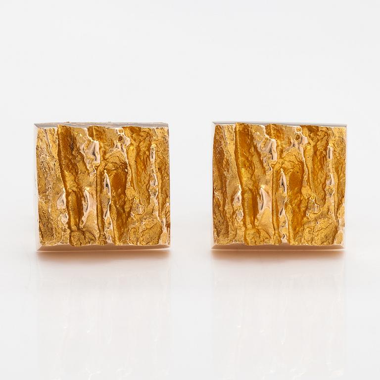 Björn Weckström, Björn Weckström, Manschettknappar "Bergen", 14K guld. Lapponia 1973.