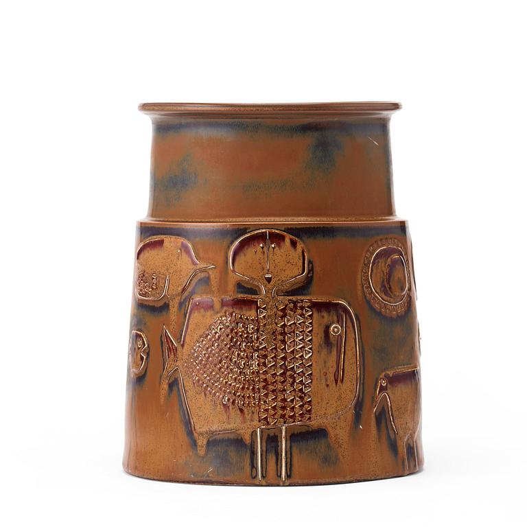 Stig Lindberg, A Stig Lindberg stoneware vase, Gustavsberg studio, Sweden 1961.