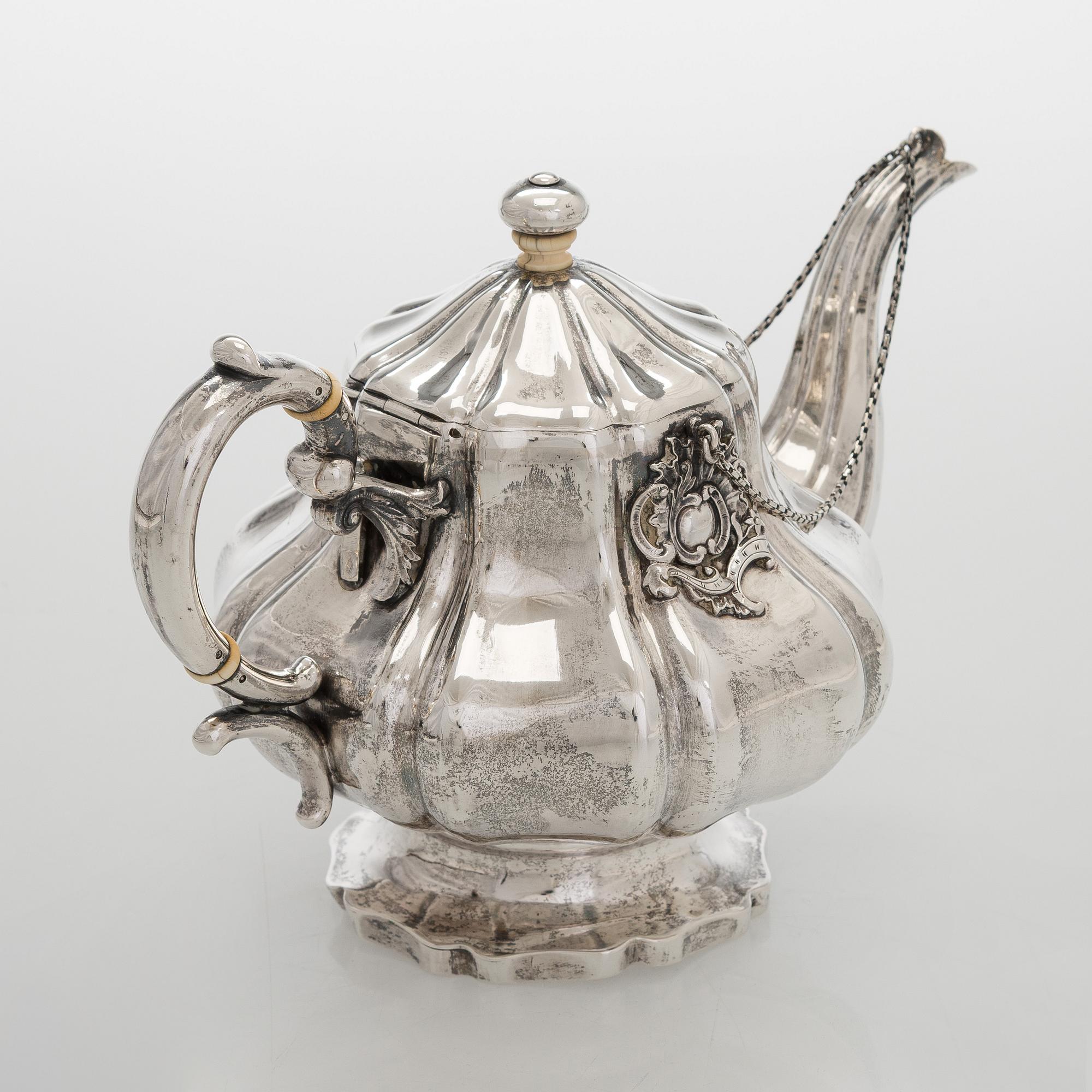 Jakob Wiberg, tekanna, silver. Moskva 1848.