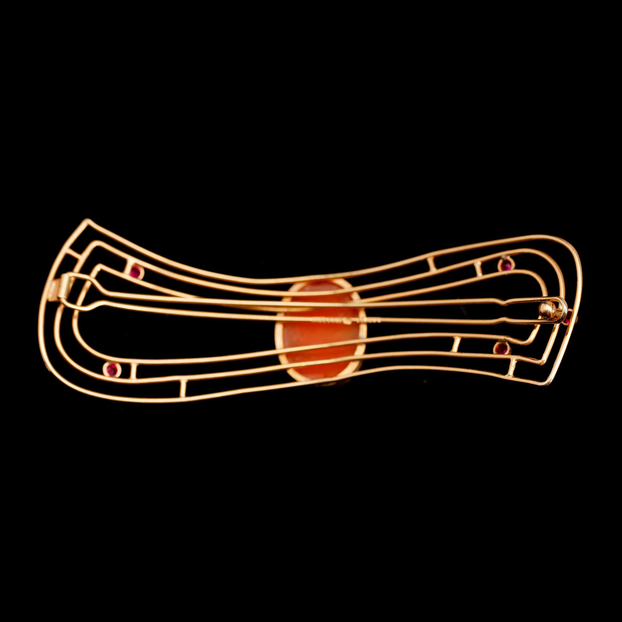 HÅRSPÄNNE, 18 k guld, Stockholm 1980. Total vikt 13 g.