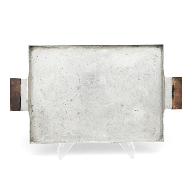 Björn Trägårdh, a rectangular pewter tray, model nr A 1206, Firma Svenskt Tenn, Stockholm 1932.